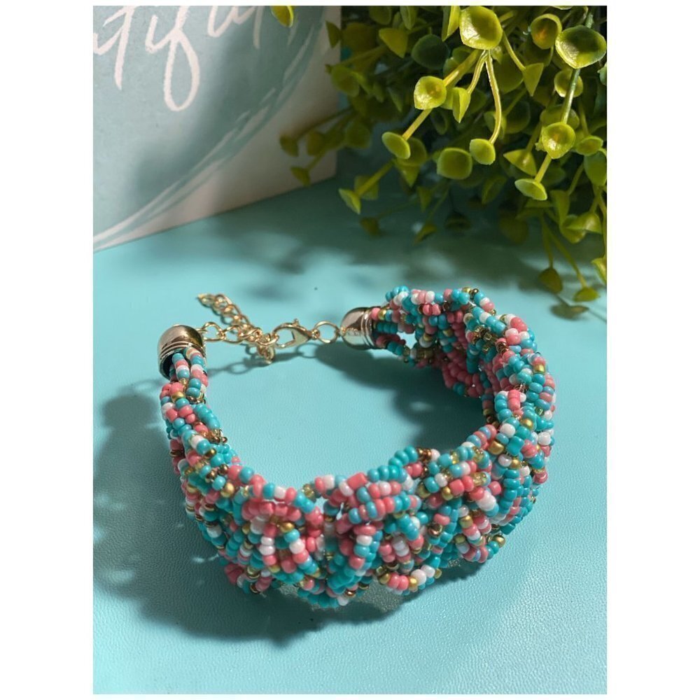 NEW Boho Festival Beaded Layered Rice Bead Bracelet